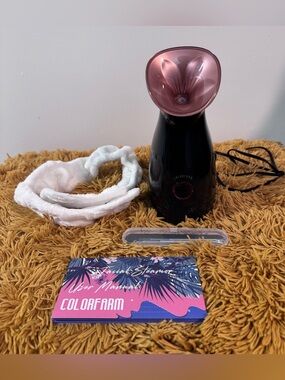Colorfarm Nano Ionic Facial Steamer Complete Set w/ Headband & Extraction Tool